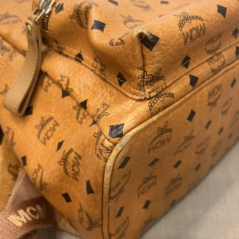MCM Cognac Logo Backpack - Picture 9 of 14